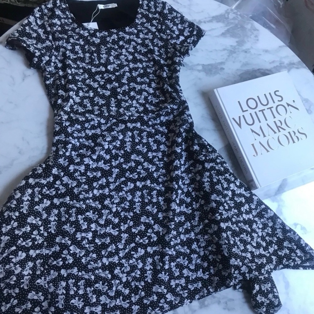 Elegant Black and White Dress